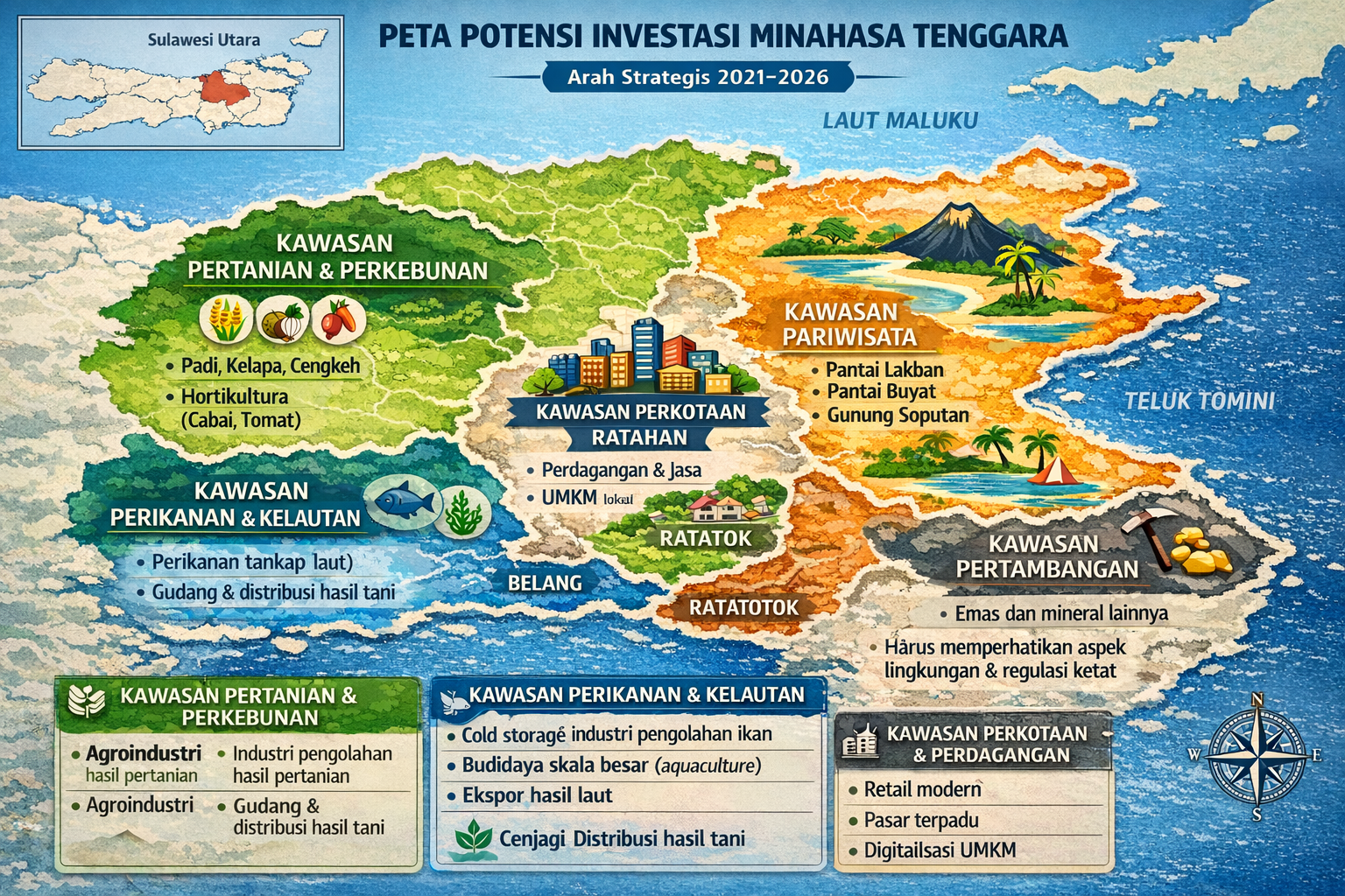 Peta Potensi Investasi Minahasa Tenggara